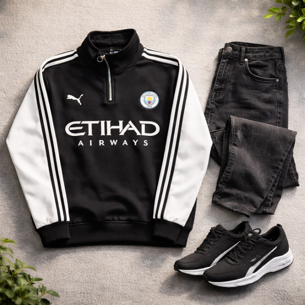 دورس نیم زیپ منچستر سیتی-مشکی